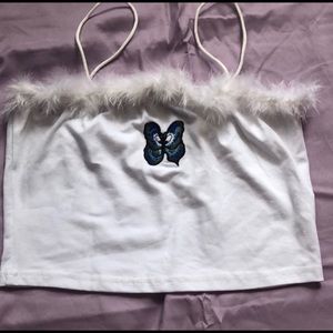 Butterfly crop top